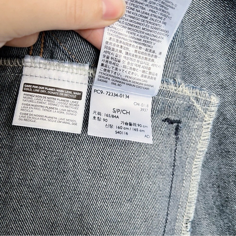 Levi’s • Trucker Jacket denim blue jean Rinse Dark Wash indigo classic - Picture 9 of 12